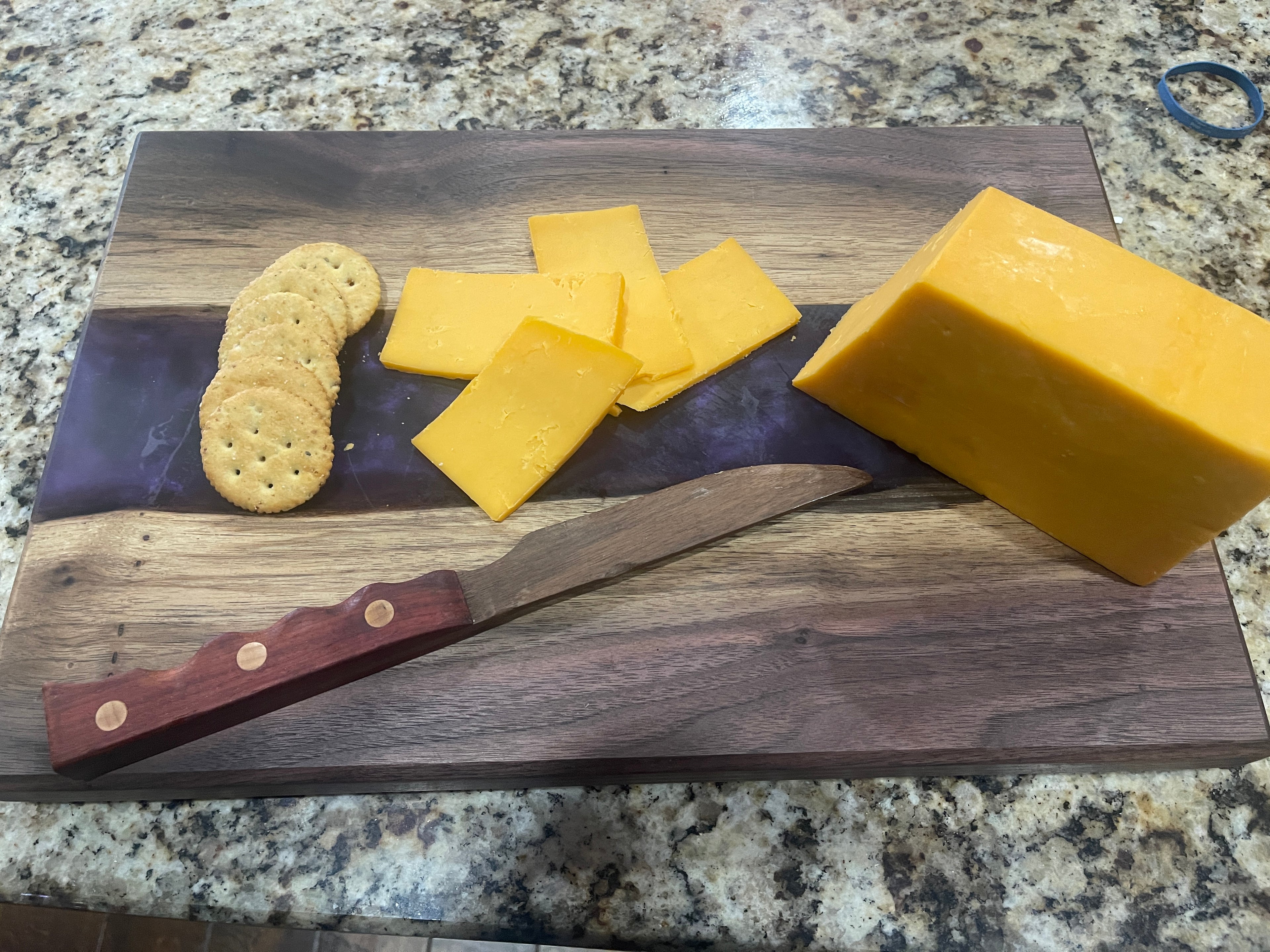 Walnut & Epoxy River Charcuterie Board
