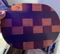 End-Grain Checkerboard (oval board)